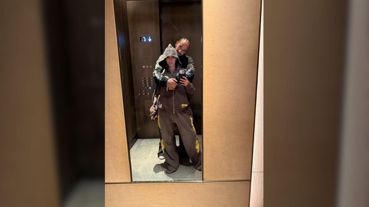 Photo of The loved-up photos were shared the same day an intruder was arrested for illegally entering Kim Kardashian's home.