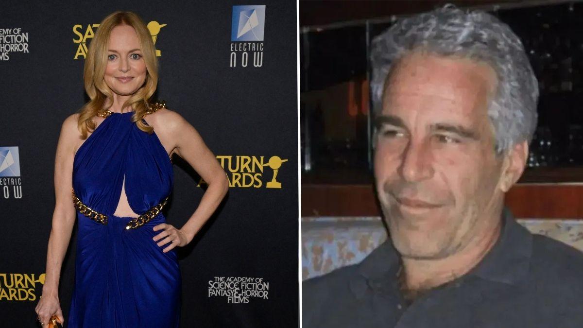 image split of Jeffrey Epstein and heather graham
