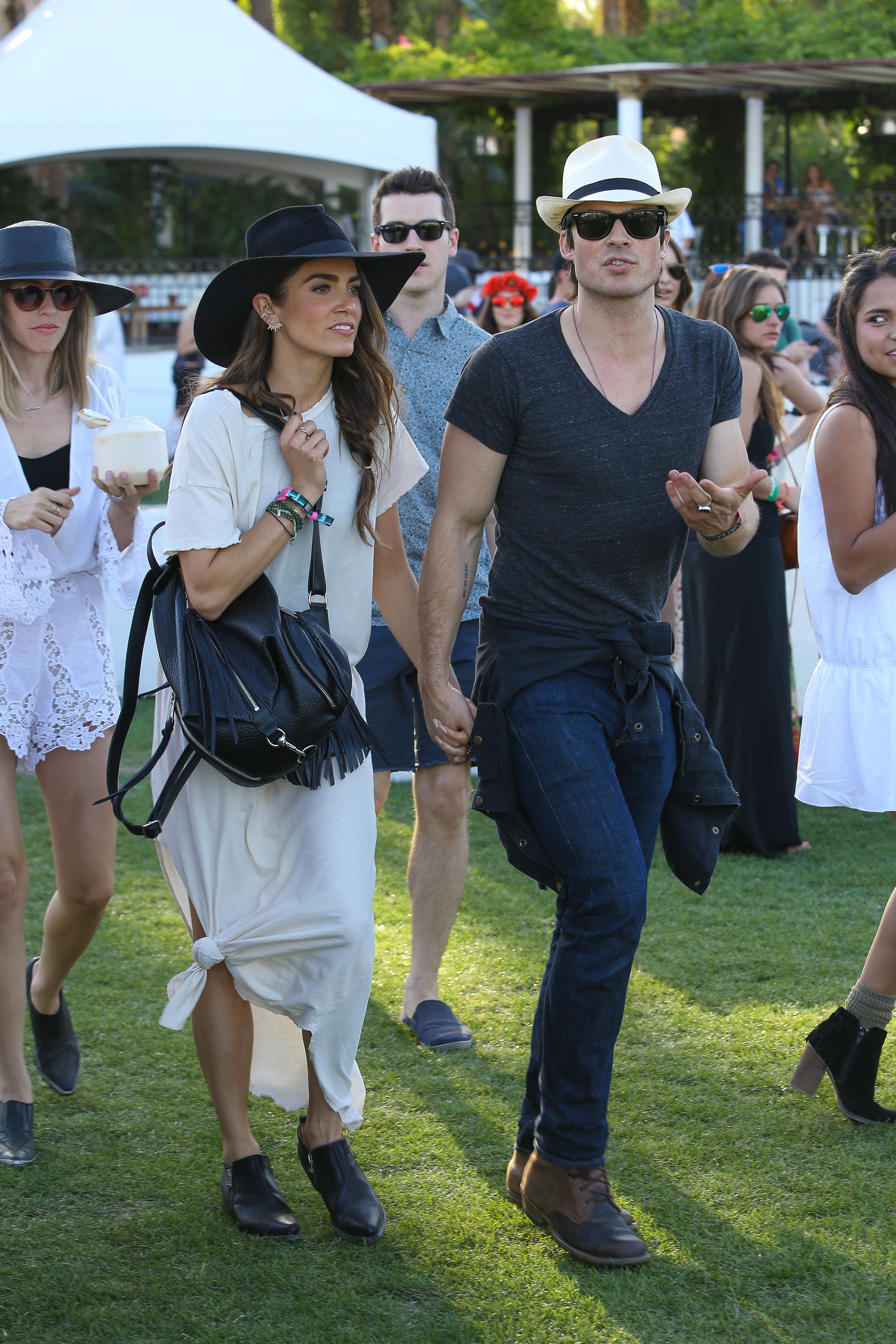 Nikki Reed and Ian Somerhalder express their love at Coachella