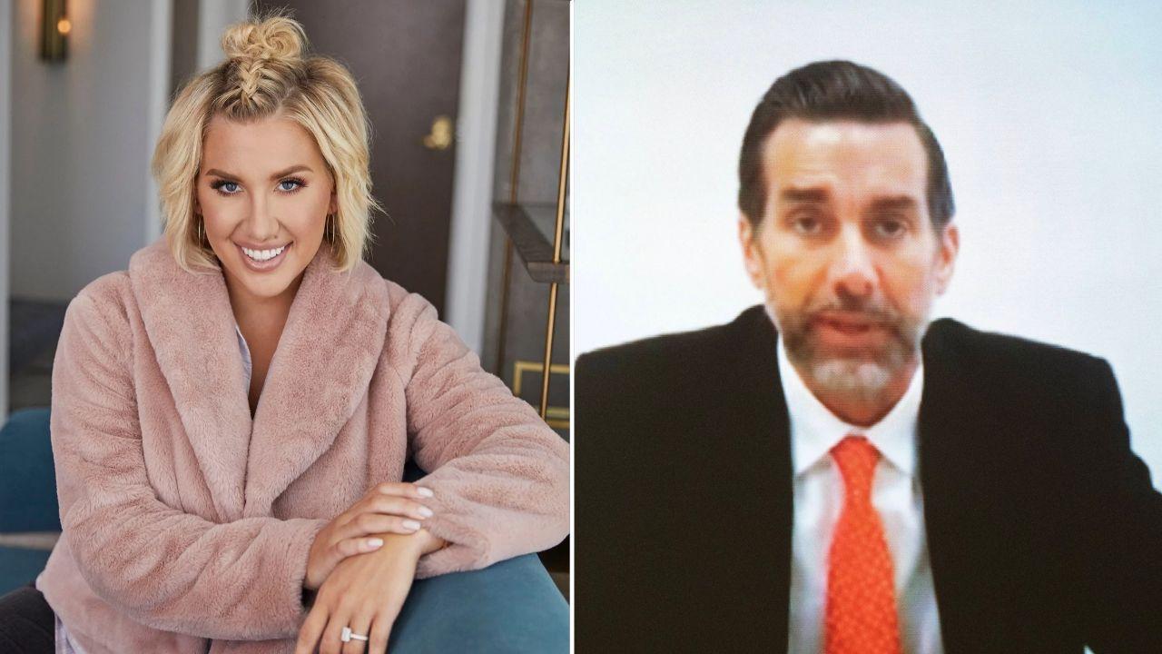 Split photo of Savannah Chrisley and Jason Galanis