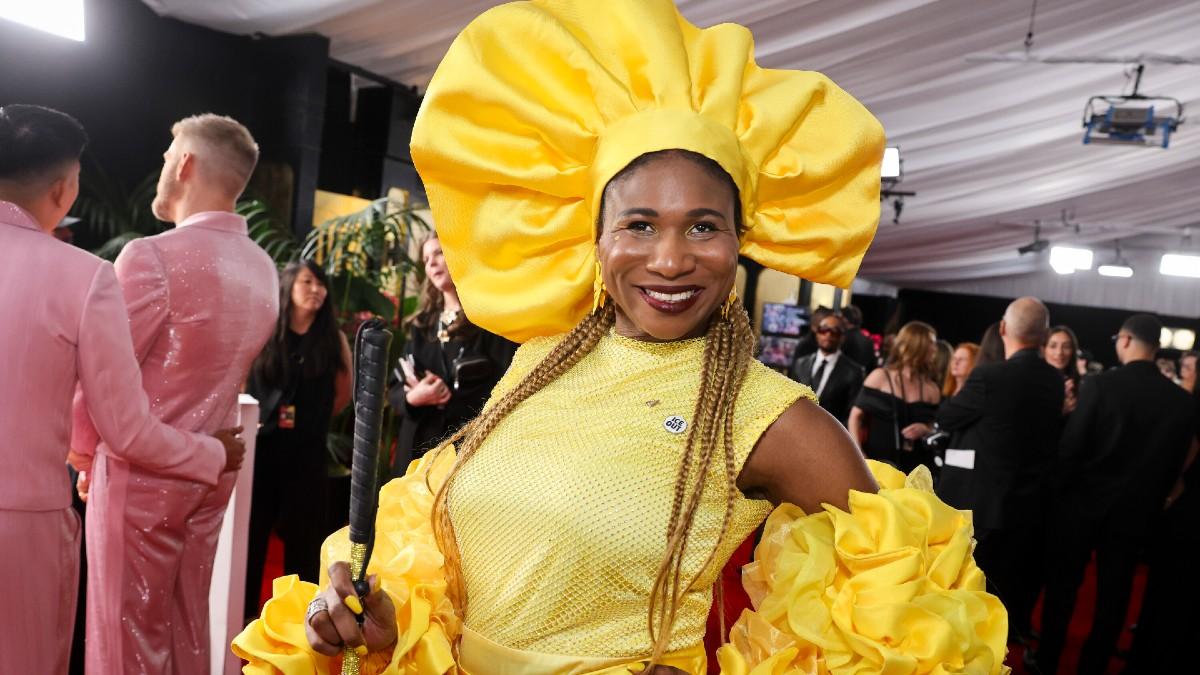 image of The artist spoke out about ICE on the red carpet. 