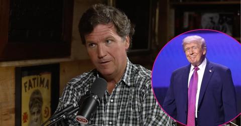 Composite photo of Tucker Carlson and Donald Trump