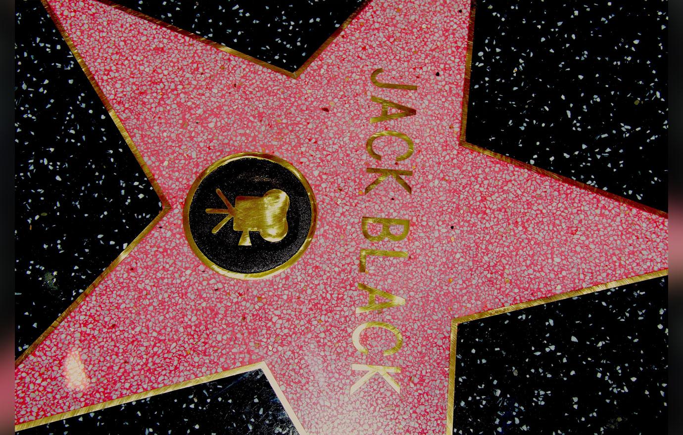 Jack Black With Star On The Hollywood Walk Of Fame