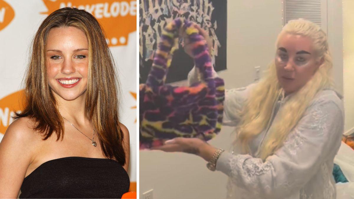 Split photo of Amanda Bynes.