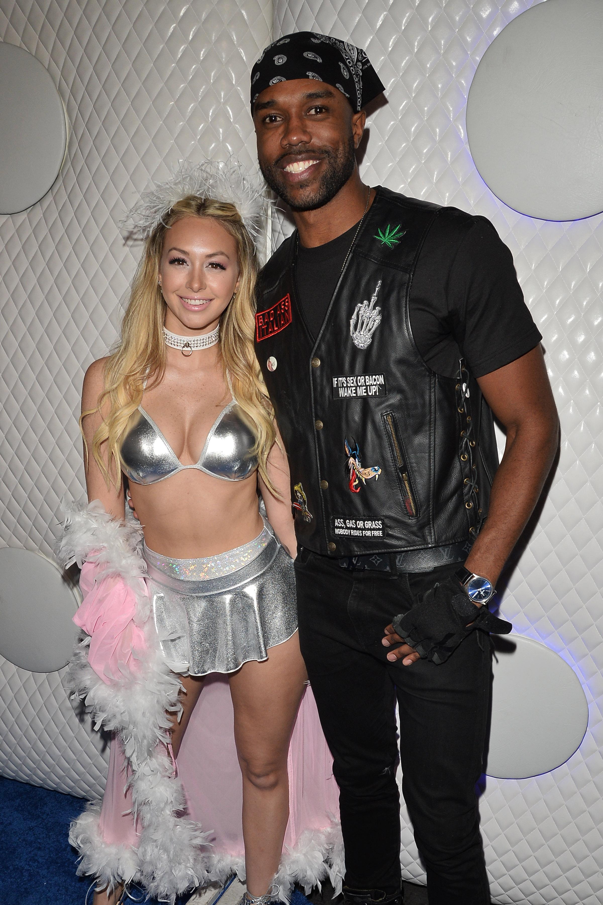 Corinne Olympios and DeMario Jackson Arrive to The Maxim Halloween Party Together