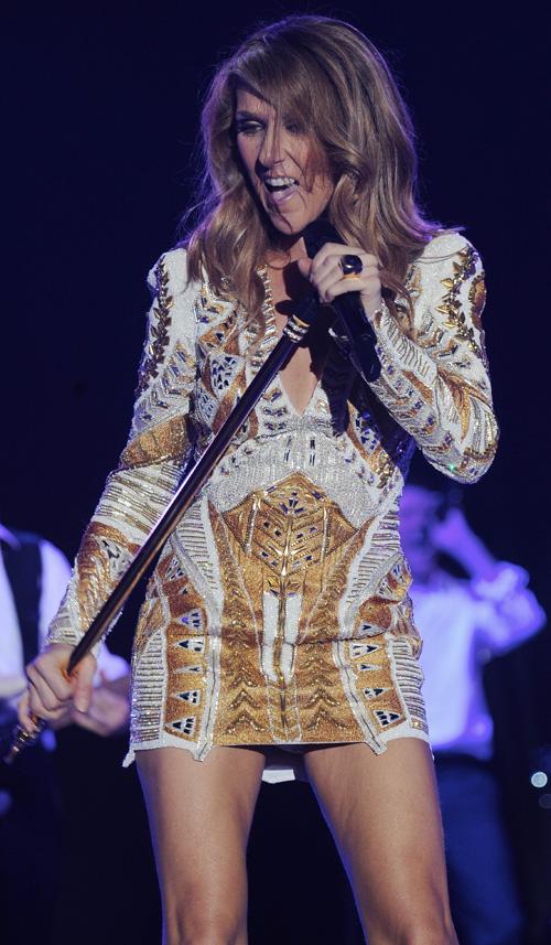 Celine Dion Accidentally Flashes the Crowd in a Short Minidress!