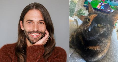 Photos of Jonathan Van Ness and his cat.