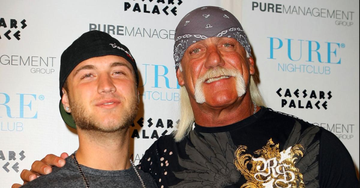 Photo of Nick and Hulk Hogan.