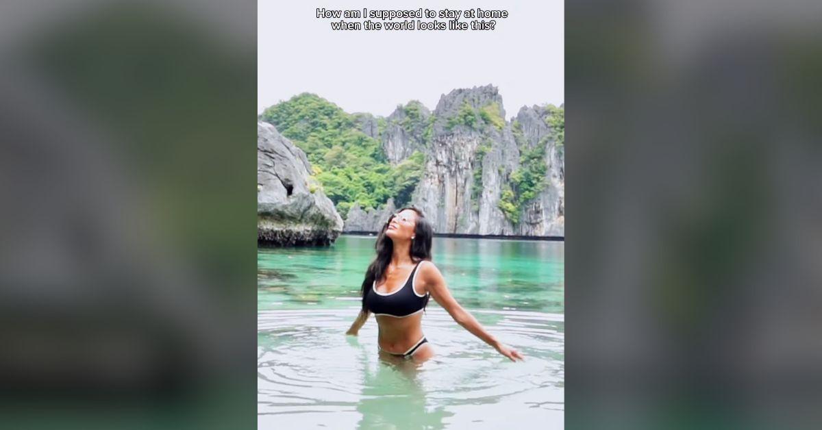 Image of Nicole Scherzinger vacationed in the Philippines.