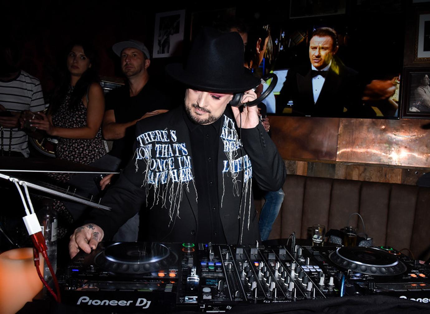 Boy George Performs DJ Set at Rock & Reilly's