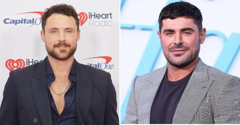 Split image of Dylan Efron & Zac Efron