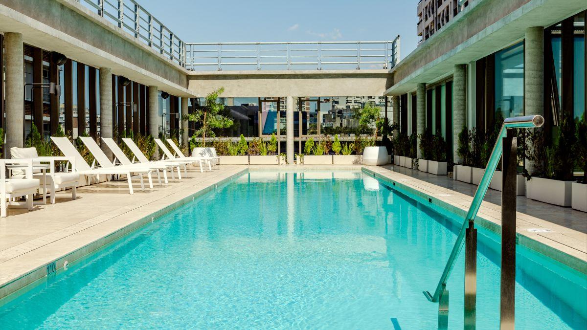 image of Guests can relax at the rooftop pool. 