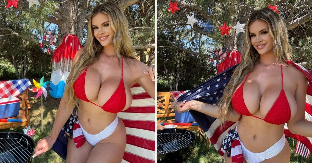 Cynthia Jade’s Red, White & Beautiful Suit Breaks The Internet