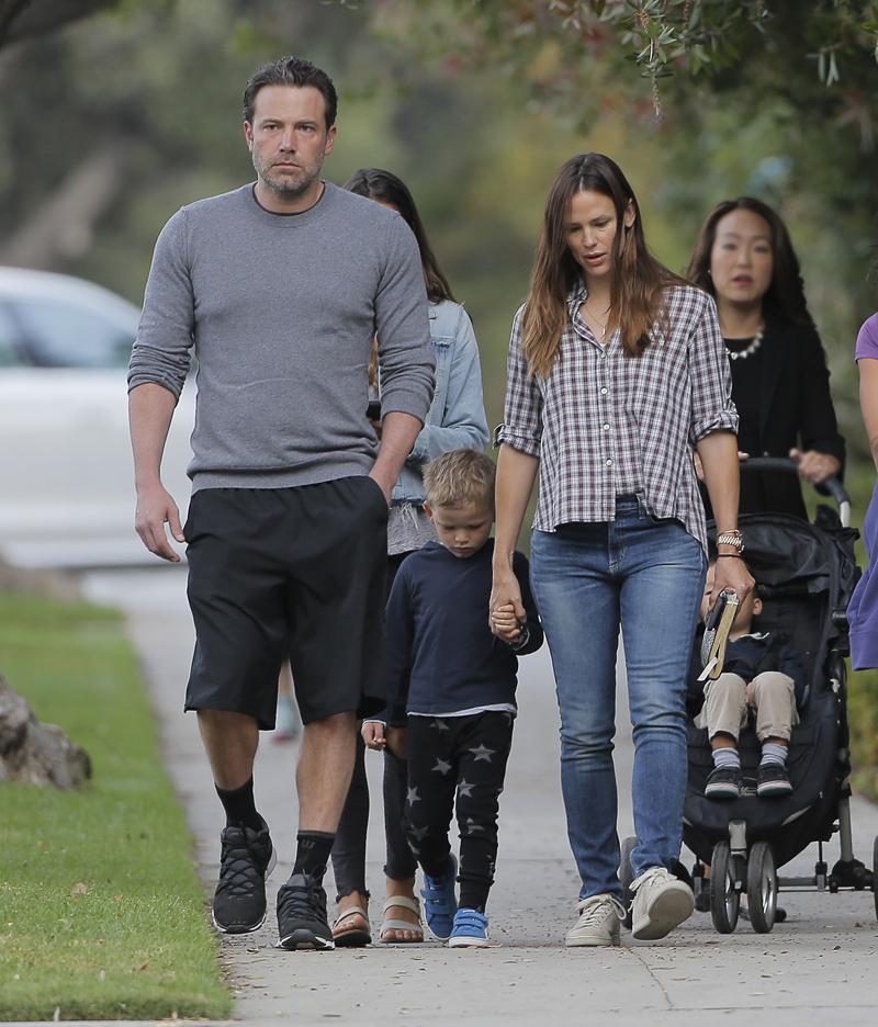 Exclusive&#8230; Ben Affleck &amp; Jennifer Garner Enjoy Breakfast In Santa Monica With Their Son **NO USE W/O PRIOR AGREEMENT &#8211; CALL FOR PRICING**