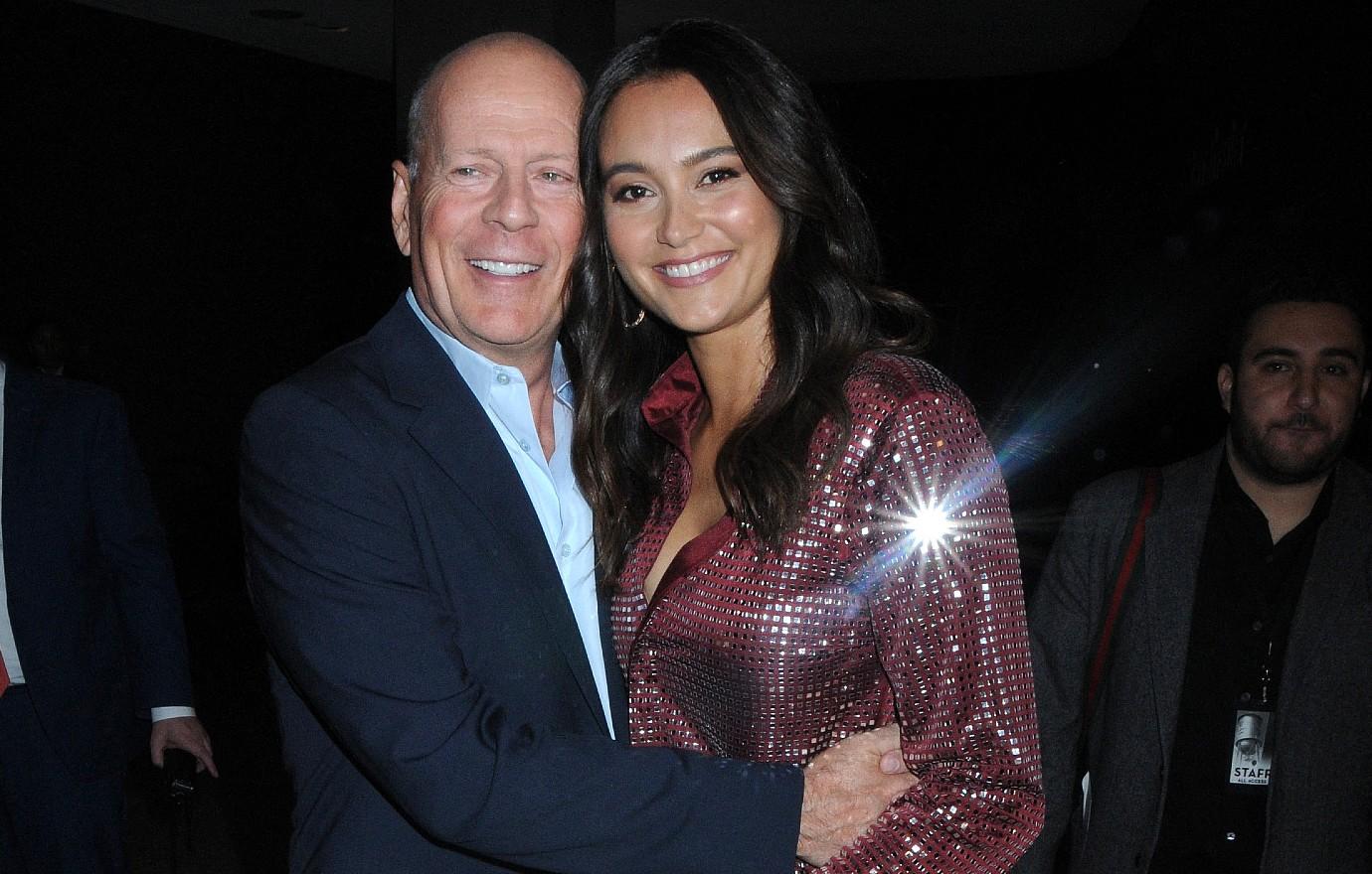 bruce willis wife emma welcomes advice demi moore dementia battle