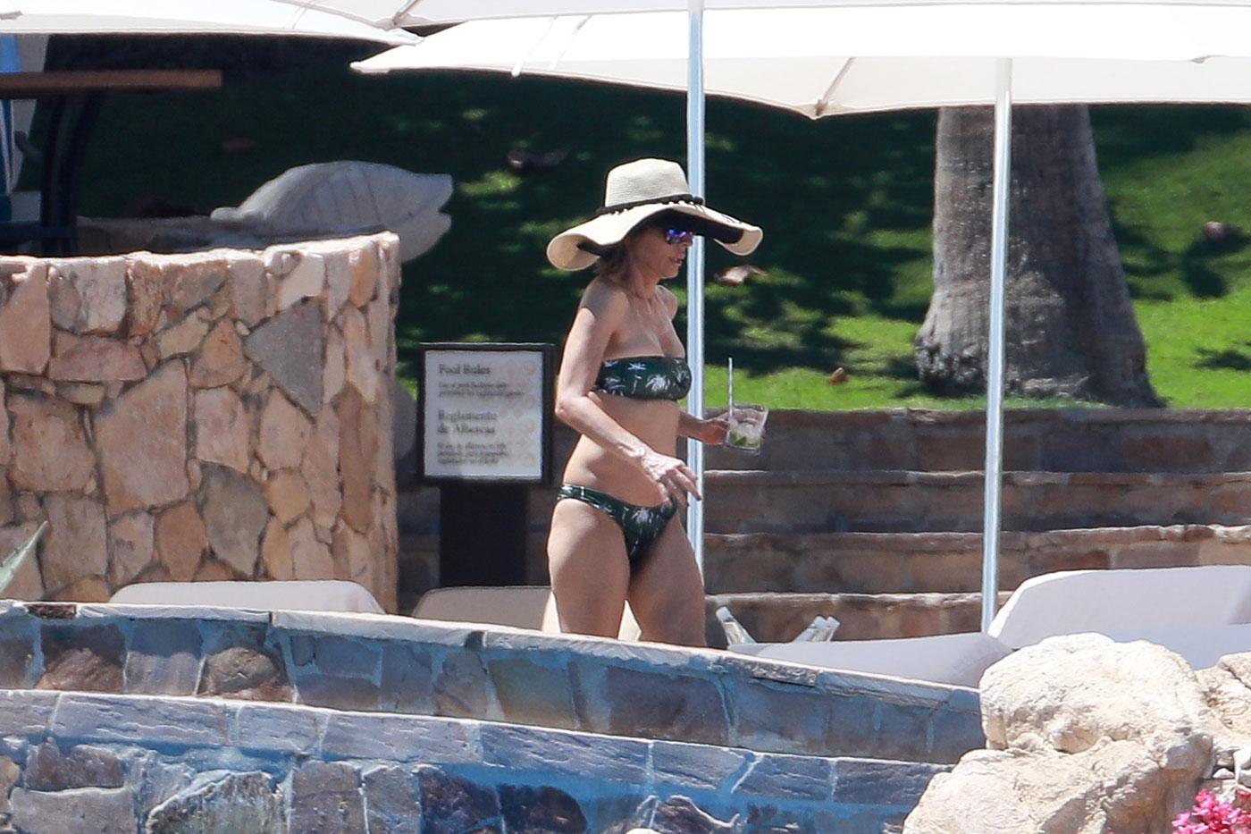 *EXCLUSIVE* Lisa Rinna sizzles in strapless two piece while vacationing in Cabo with family!