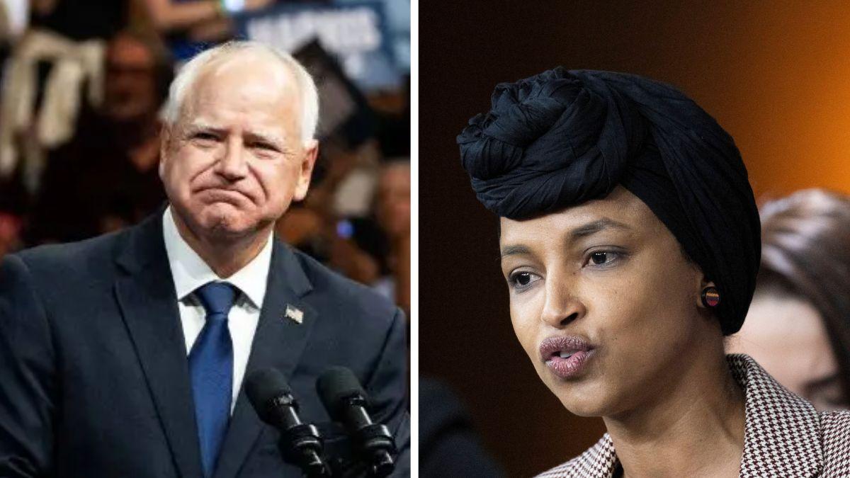 image of Donald Trump called for Minnesota's Tim Walz and Ilhan Omar to be jailed.