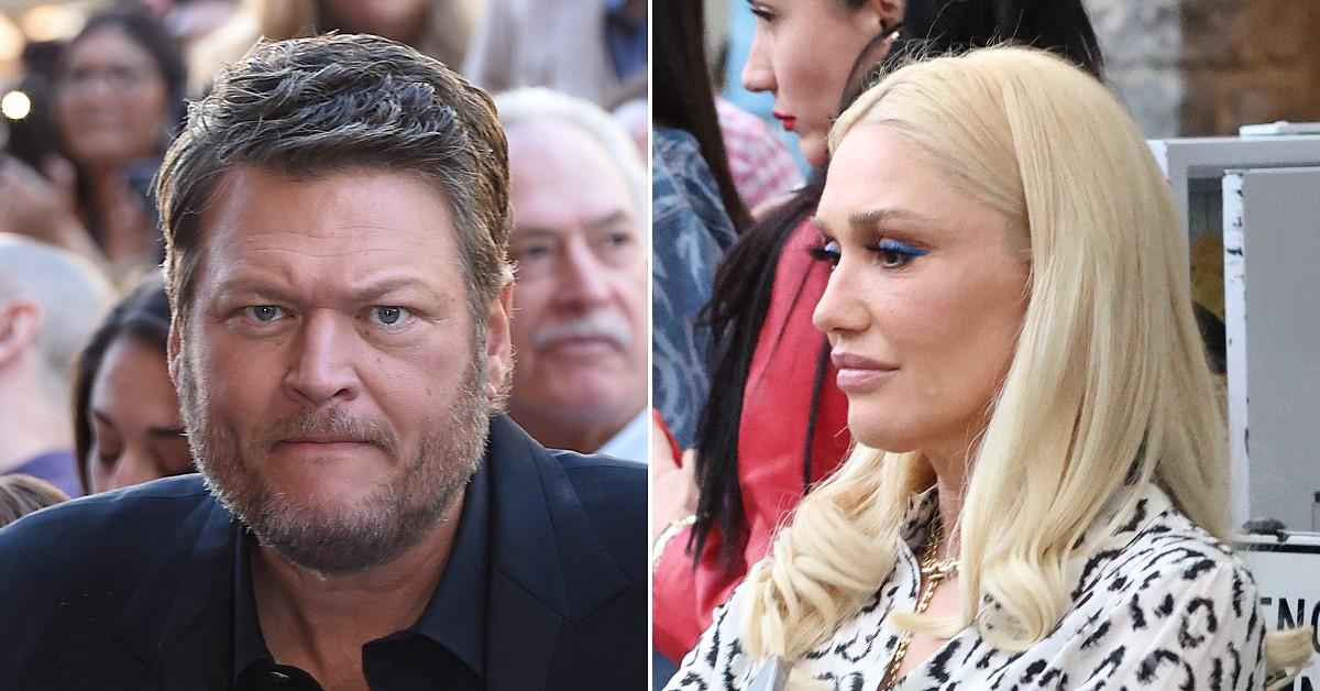 Blake Shelton and Gwen Stefani split photo.