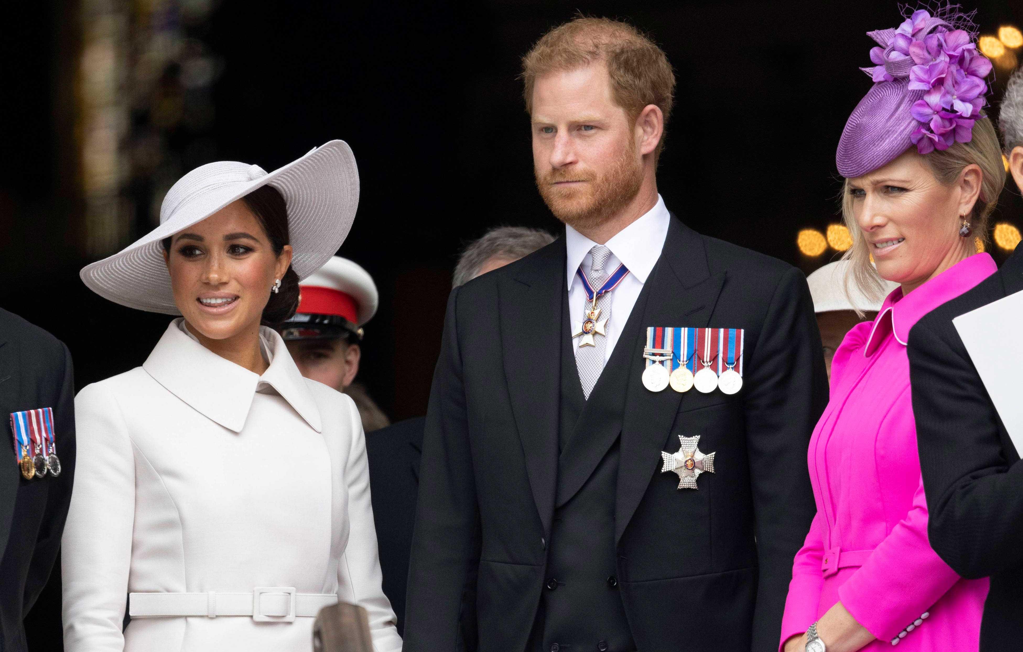 prince william kate middleton sit opposite harry meghan markle at jubilee church service