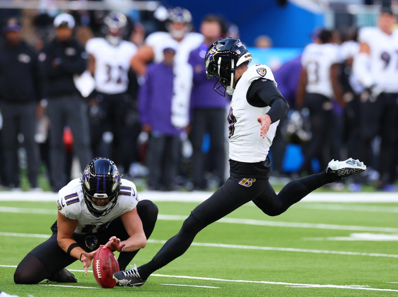 travis kelce painted bad guy justin tucker helmet