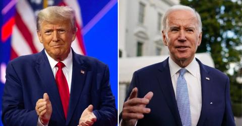 donald trump joe biden skinny legs beach photos