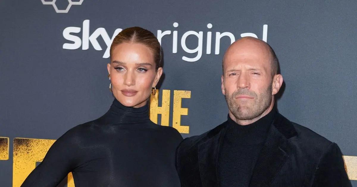 rosie huntington whiteley gown first runway show  years jason statham