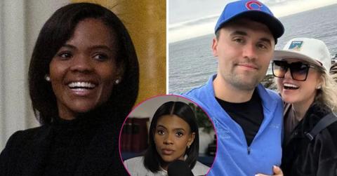 split photo of Candace Owens, Charlie Kirk & Erika Kirk