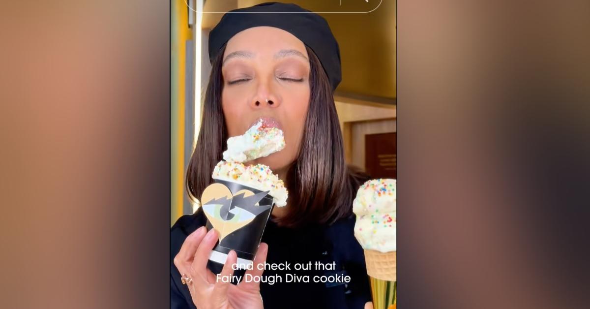 Photo of Social media users poked fun at the model, claiming the treat was just melted ice cream.
