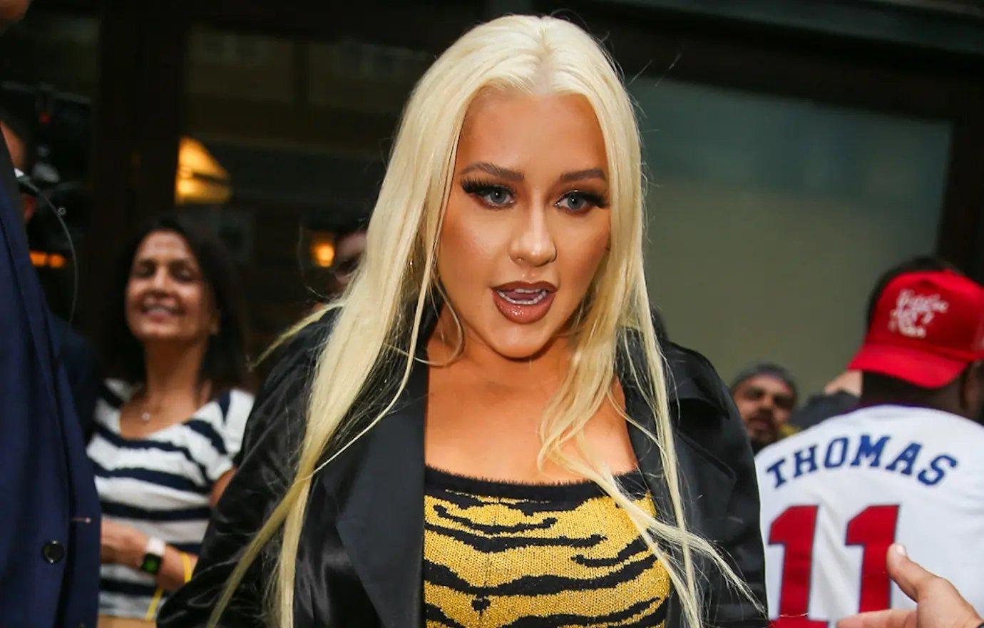 thin christina aguilera backlash promoting workout class ozempic accusations