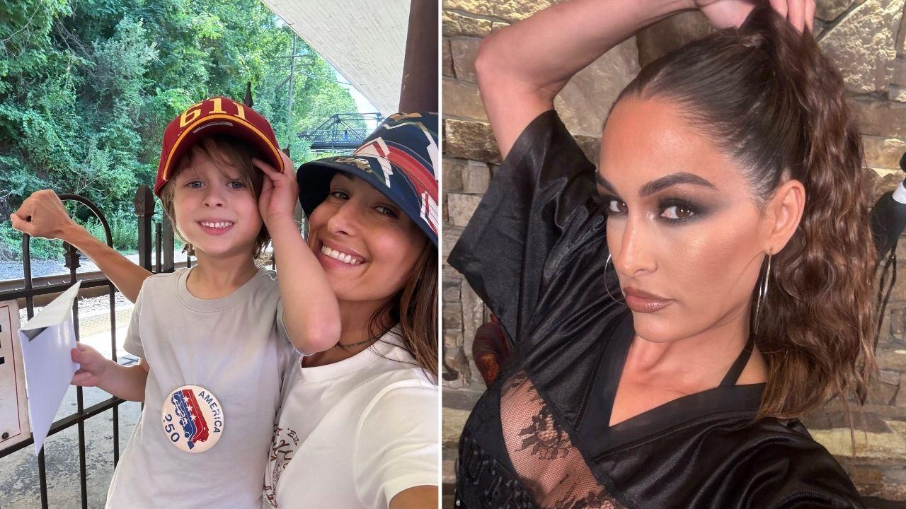 split of Nikki Garcia and her son.