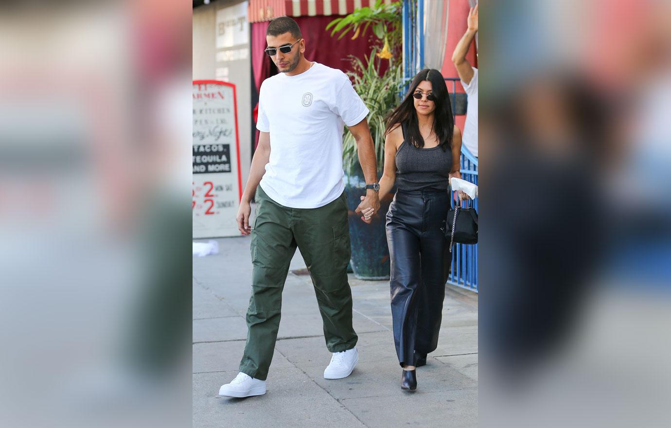 Kourtney Kardashian and Younes Bendjima have a PDA packed lunch at The Little Door