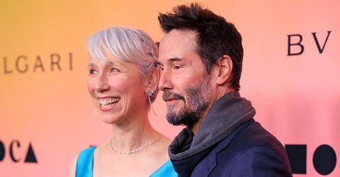 keanu reeves kisses girlfriend alexandra grant eyes open pp