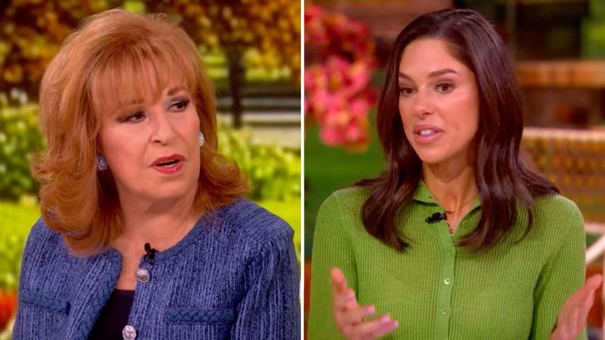 Split photo of Joy Behar and Abby Huntsman