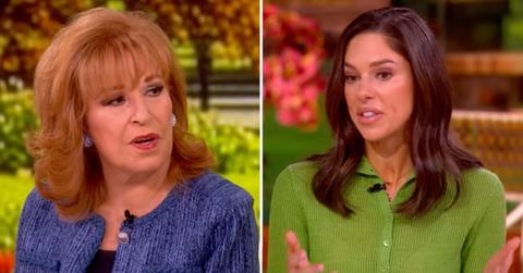 Split photo of Joy Behar and Abby Huntsman