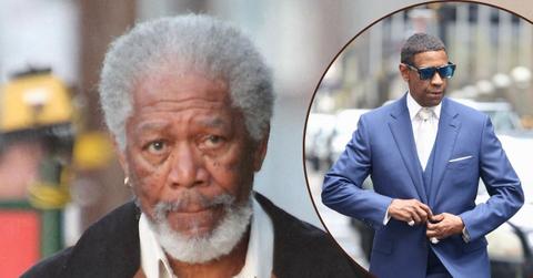 Split photo of Morgan Freeman and Denzel Washington