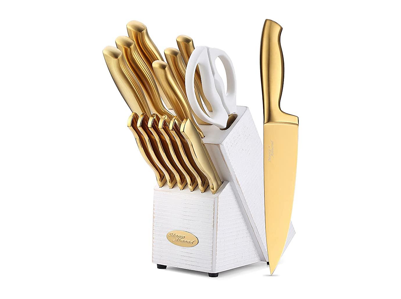 golf knife set with block