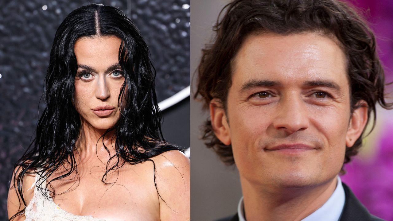 Image of Katie Perry and Orlando Bloom attending separate events.