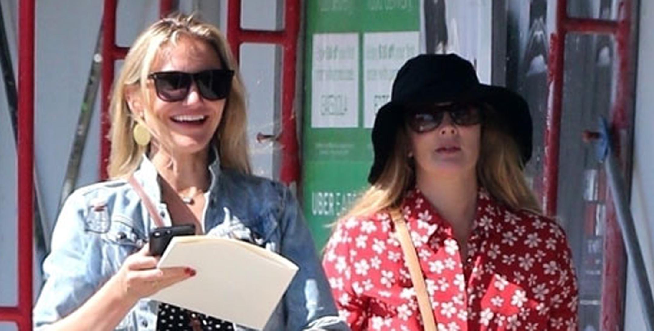 Cameron Diaz & Drew Barrymore Have Mini Charlie’s Angels Reunion