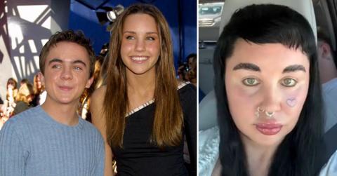 Photo of Frankie Muniz with Amanda Bynes and a photo of Amanda Bynes