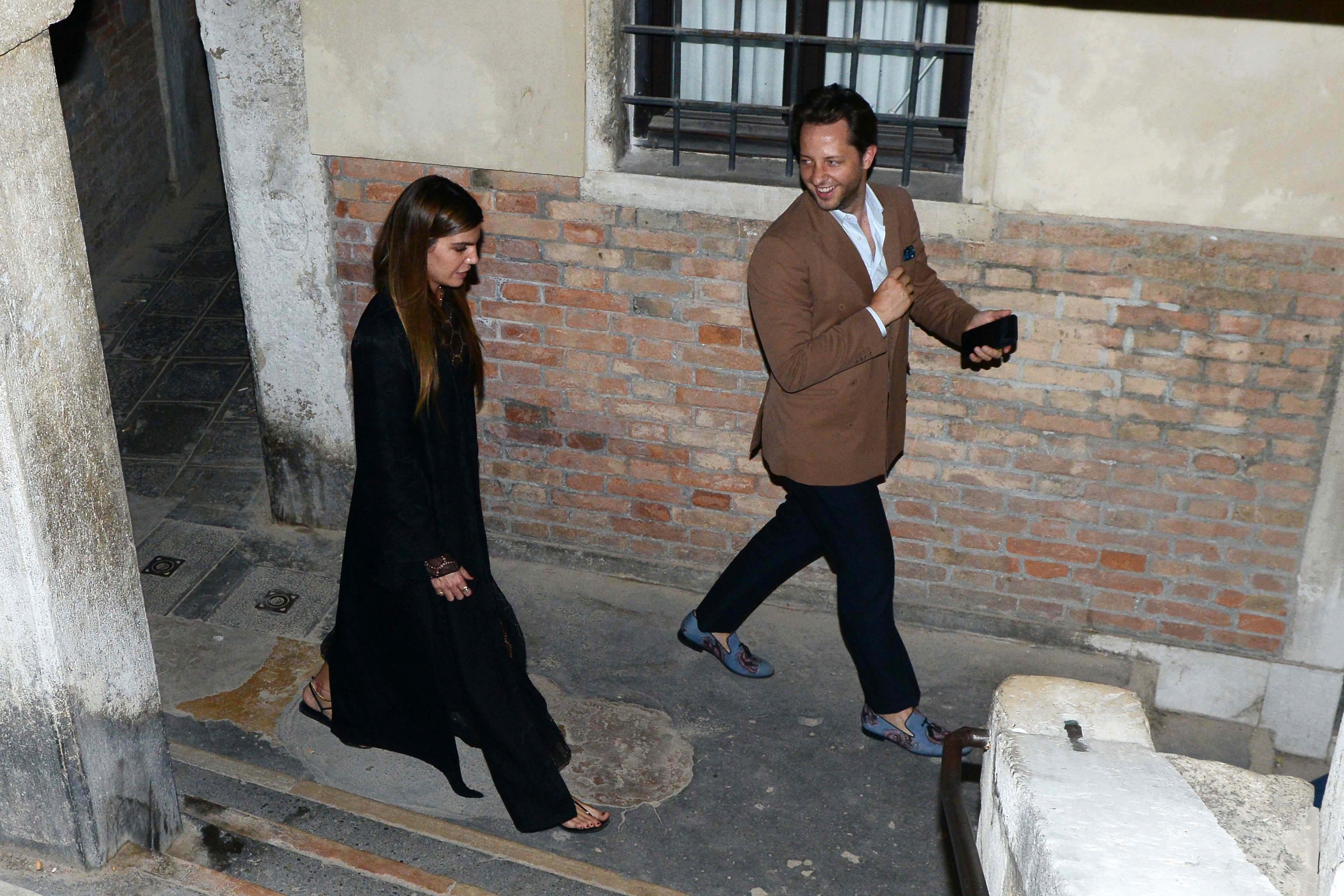 Guests leaving Jessica Chastain and Gian Luca Passi de Preposulo&#8217;s pre wedding party in Venice