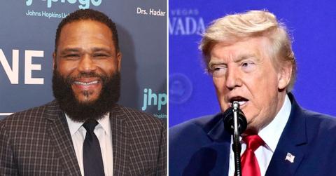 Photo of Anthony Anderson and Donald Trump.