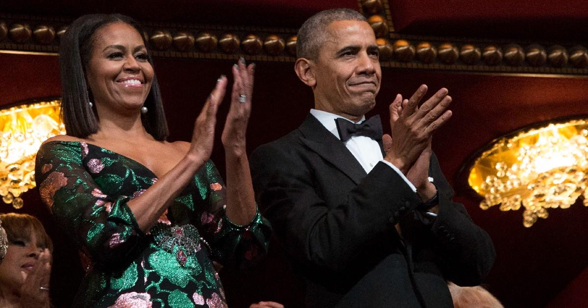 Photo of Michelle and Barack Obama.