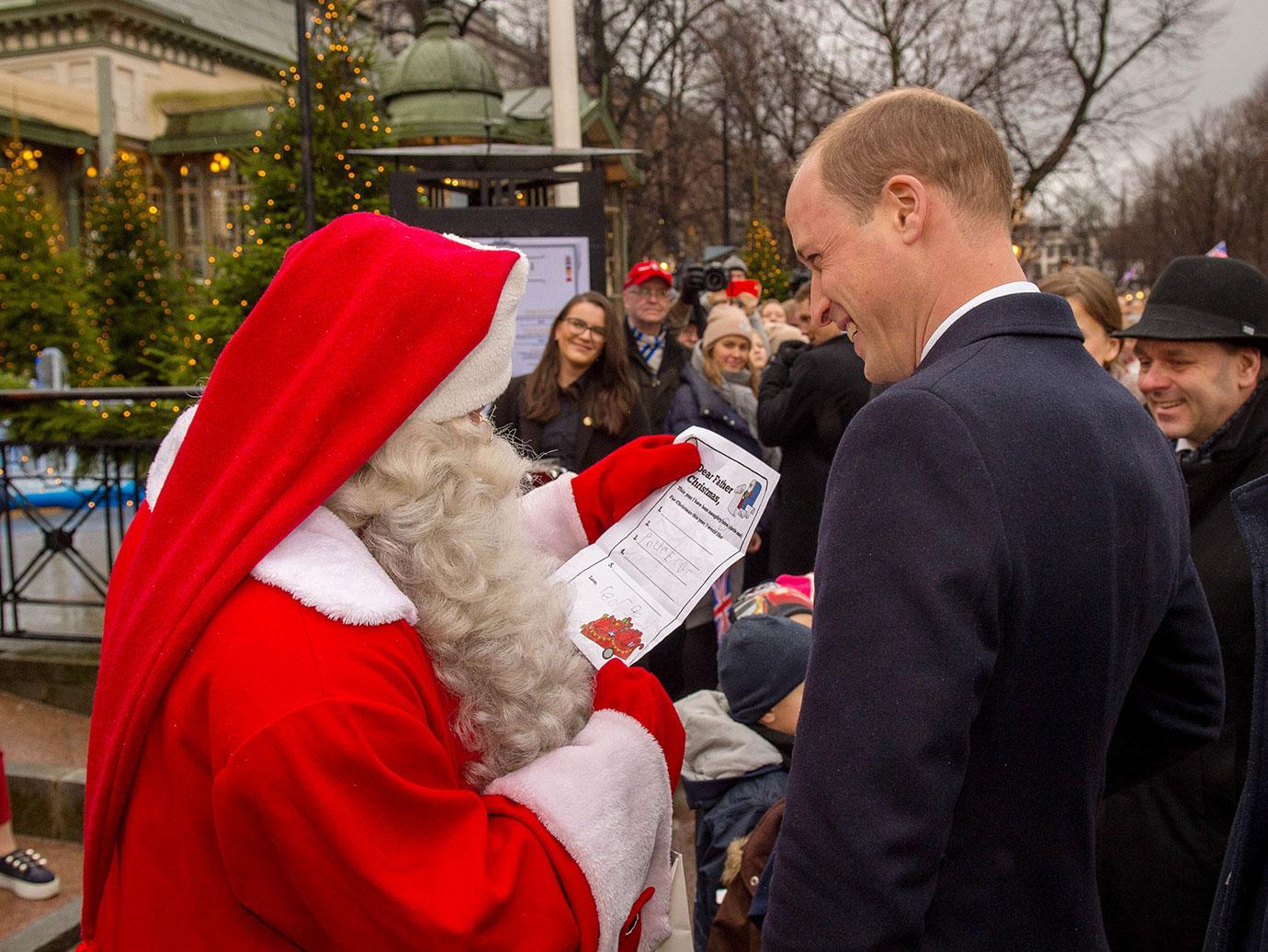 Prince William Meets Santa Adorable Prince George Christmas List