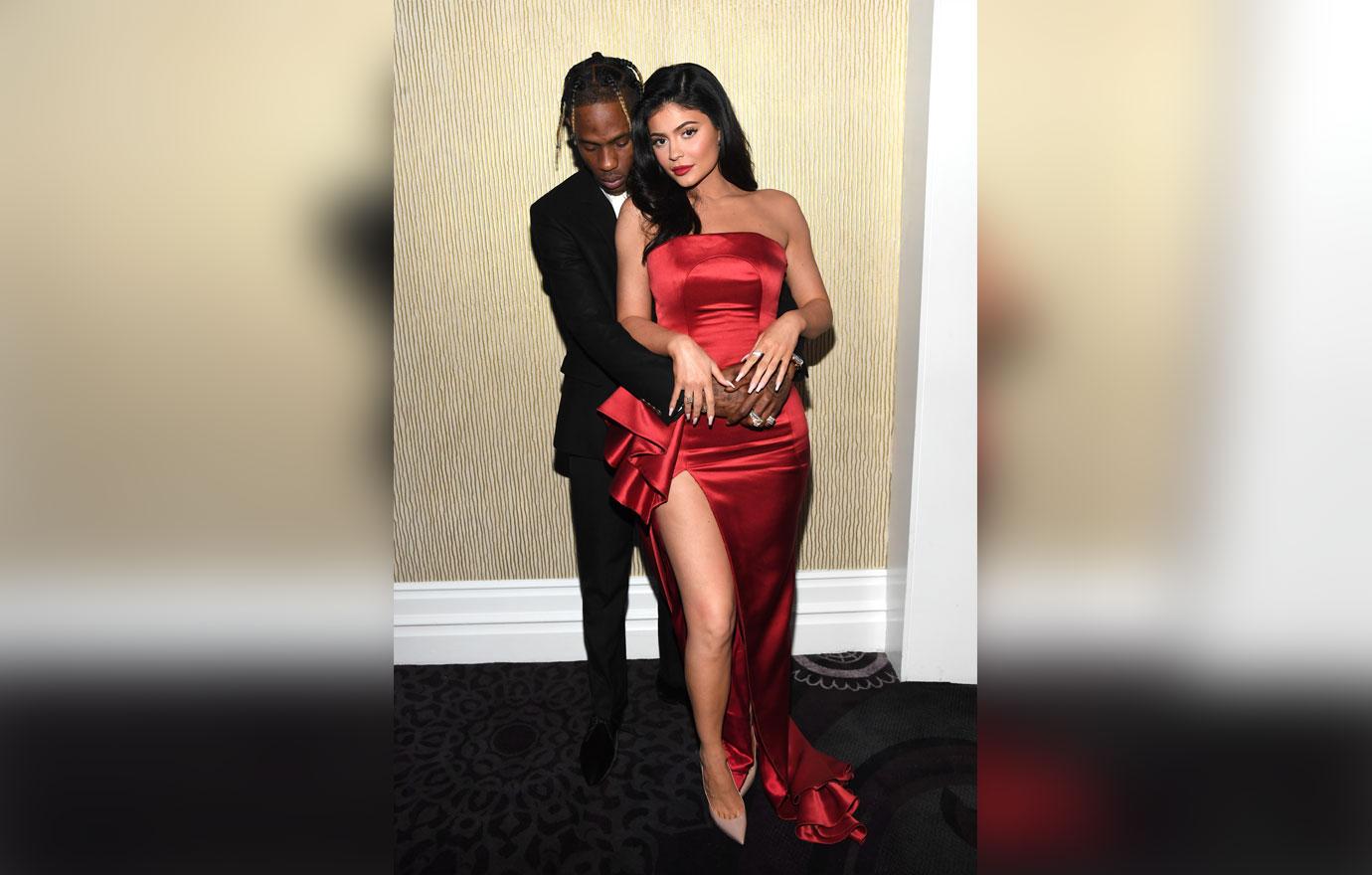 travis scott and kylie jenner at Pre Grammy party