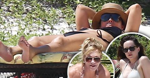 Kris jenner bikini beach dakota johnson melanie griffith
