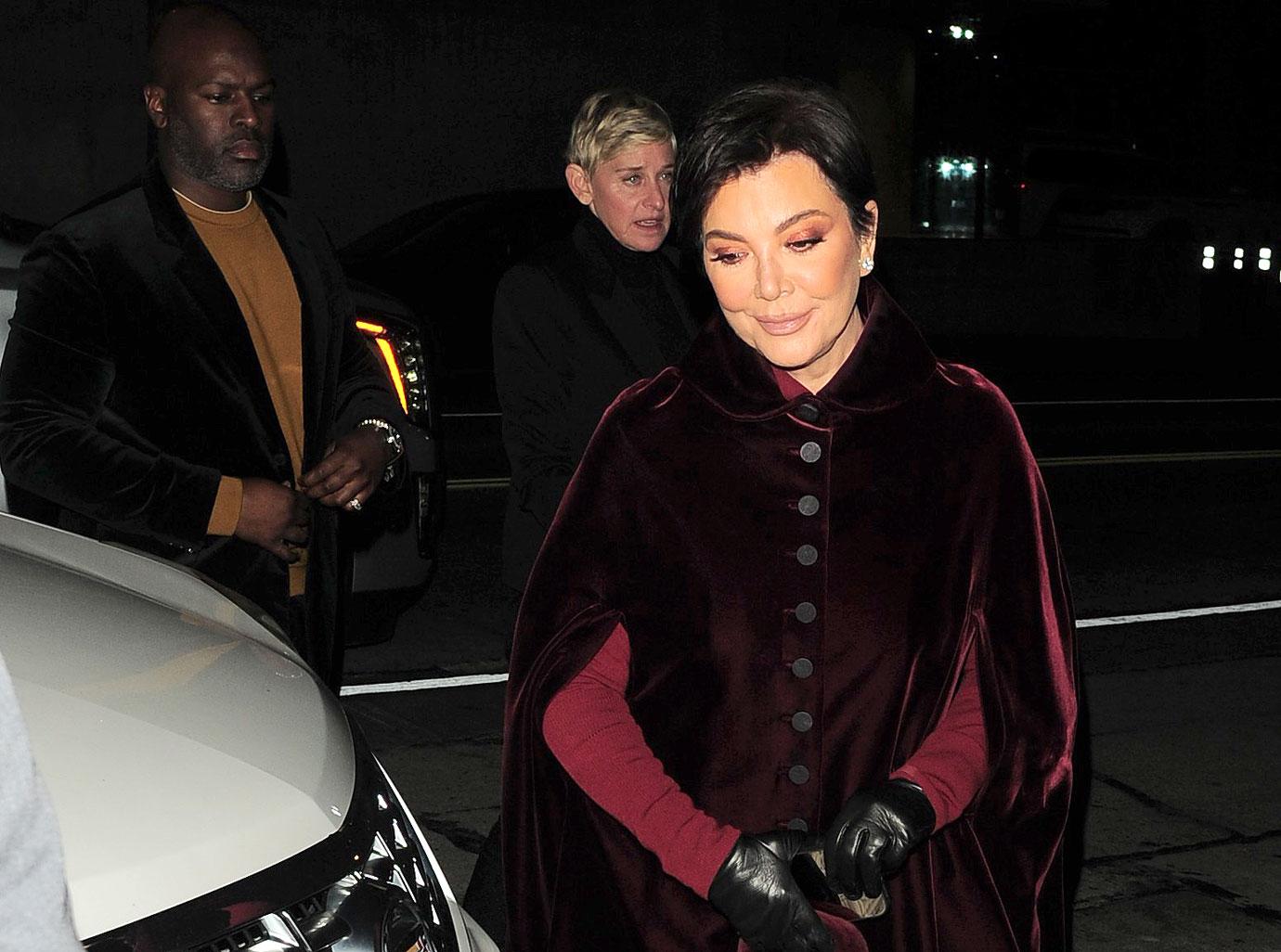 ellen degeneres joins kris jenner corey gamble los angeles date night