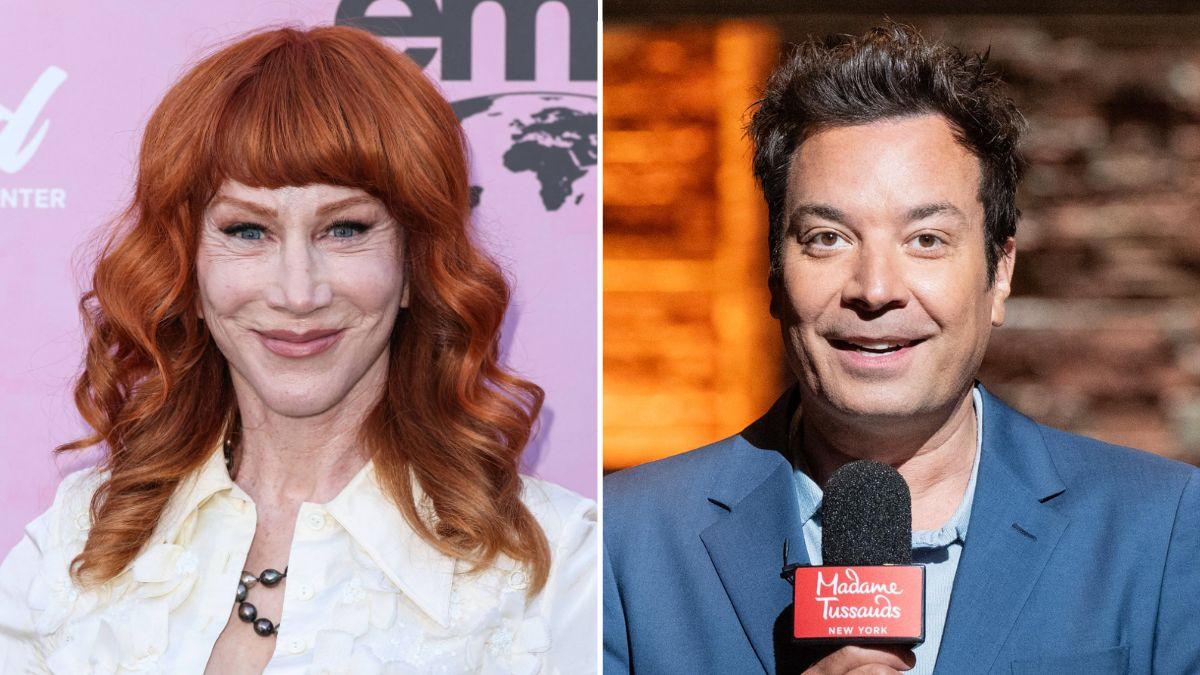 Photo of Kathy Griffin and Jimmy Fallon.