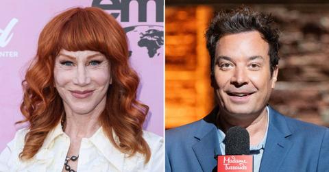 Photo of Kathy Griffin and Jimmy Fallon.