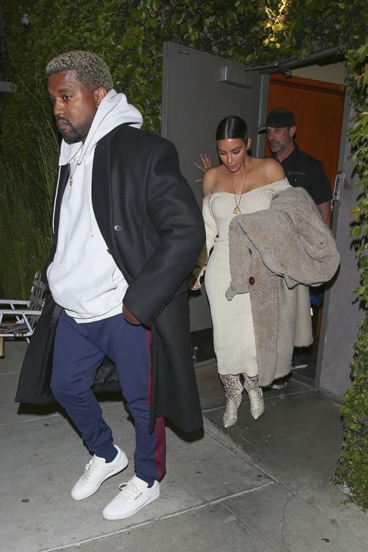 Exclusive&#8230; Premium: Kim Kardashian &amp; Kanye West Get Dinner At Providence ***NO USE W/O PRIOR AGREEMENT &#8211; CALL FOR PRICING***