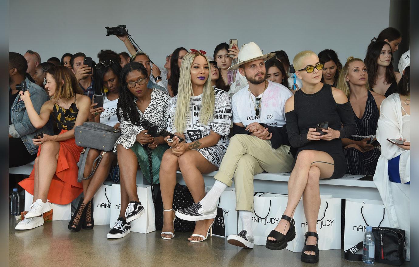 PICS Nico Tortorella Wears Sheer Dress And Corset On The NYFW Runway